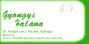 gyongyi halama business card
